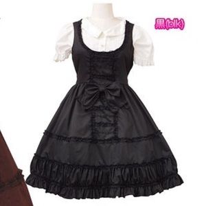 Body Line brand Black Lolita Dress from Harajuku
